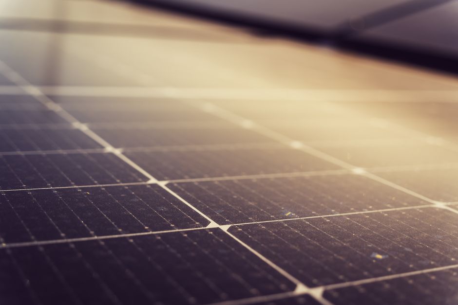 Solar panel close up